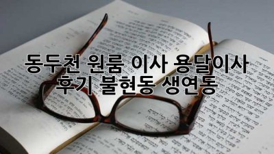 동두천 원룸 이사? 용달이사 후기 (불현동, 생연동)
